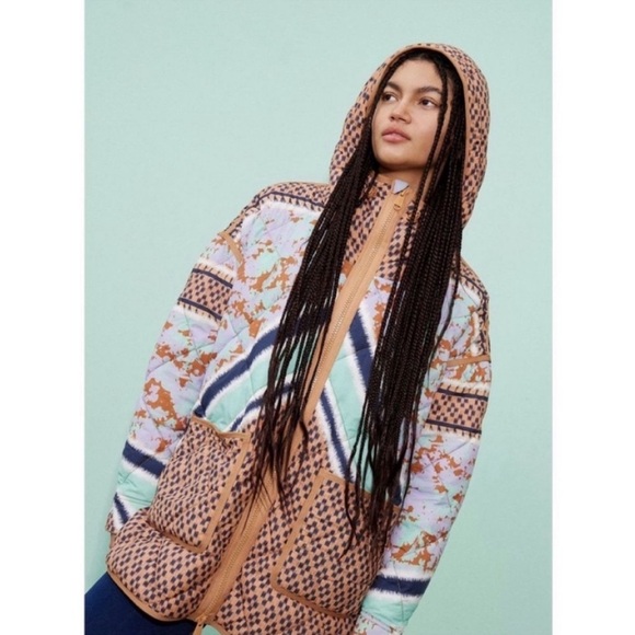 Free People Movement Pria Printed Puffer Suze Medium NWT - Picture 1 of 15